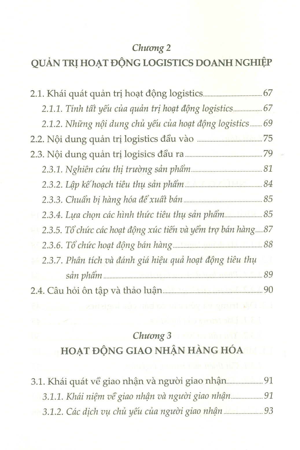 Giáo trình Quản Trị Hoạt Động Logistics Và Thương Mại Doanh Nghiệp