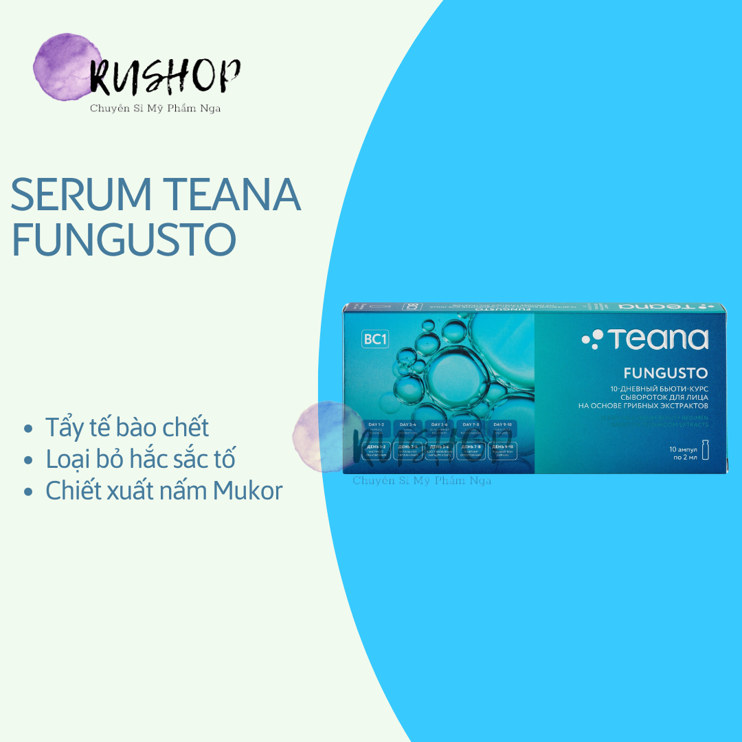 Liệu trình thay da 10 ngày serum Teana Fungusto