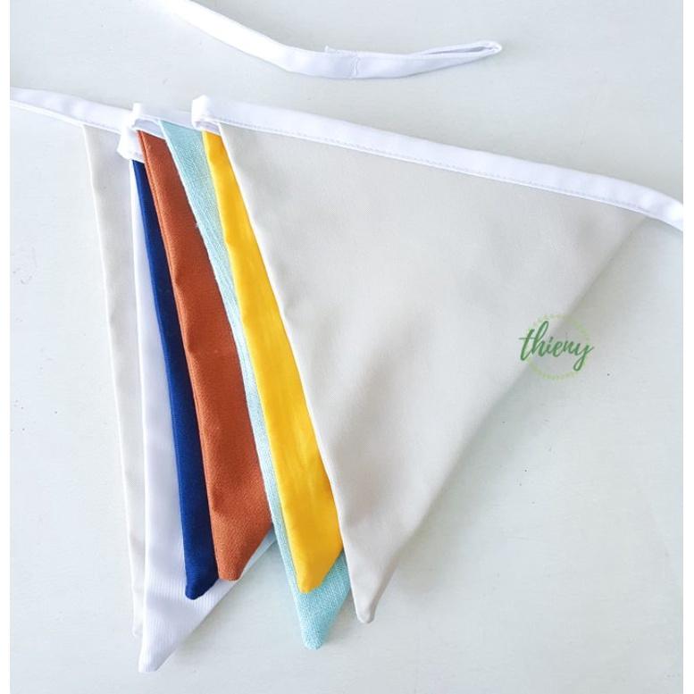 Dây cờ tam giác vải phong cách Scandinavi, dài 2,2m trang trí Decor Sinh nhật - Flag Garland