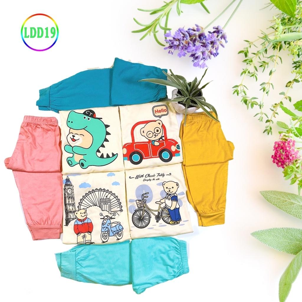 Bộ Dài Tay Cho Bé LDD19 Đồ Bộ Thun Lạnh Cao Cấp Mềm Mịn Thoáng Mát Hàng Dễ Chịu, Thoải Mái Cho Bé