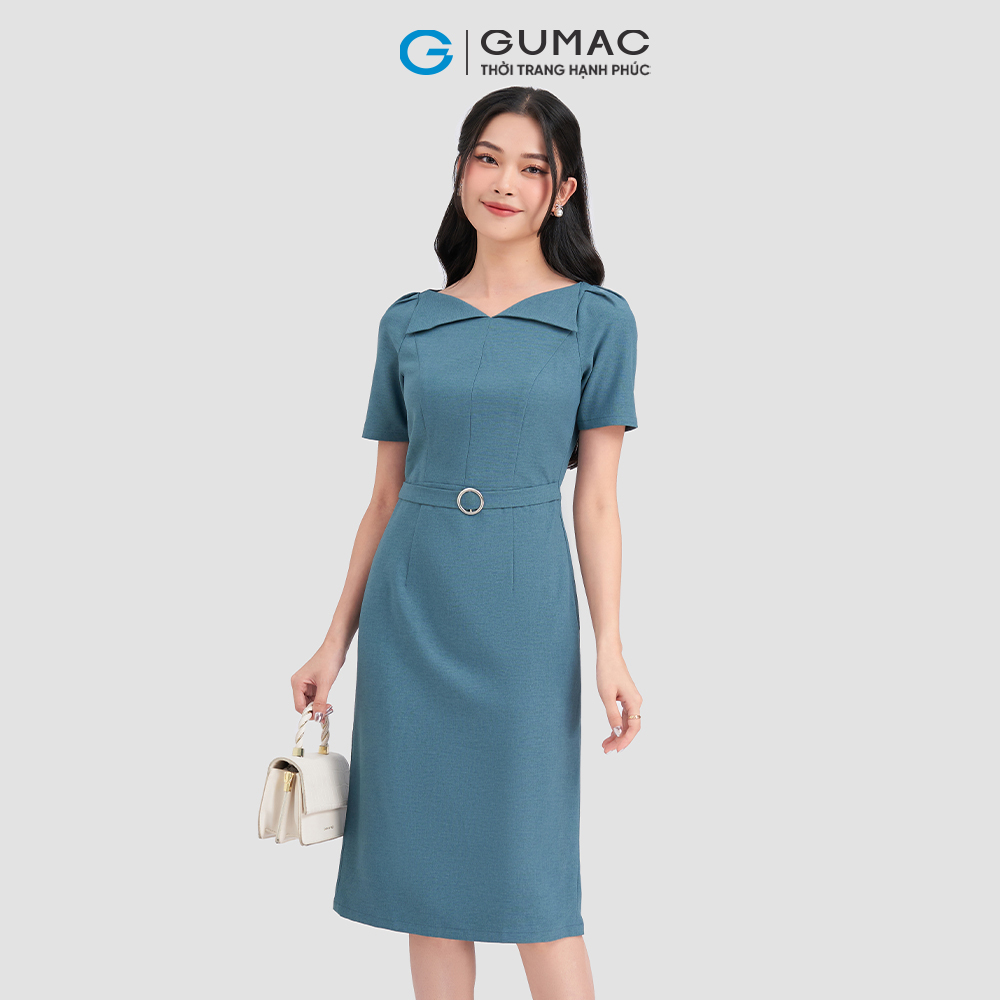 Đầm cổ thuyền phối đai GUMAC DD03030