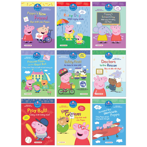 Sách - Bộ Sách Peppa Pig - Song Ngữ Anh-Việt (Bộ 9 Cuốn)