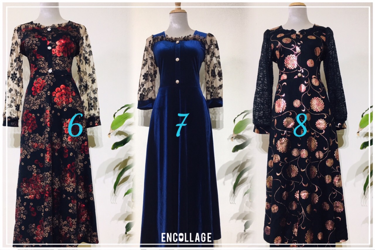 Đầm váy trung niên, đầm dự tiệc dáng xòe phối tay lưới mã 285