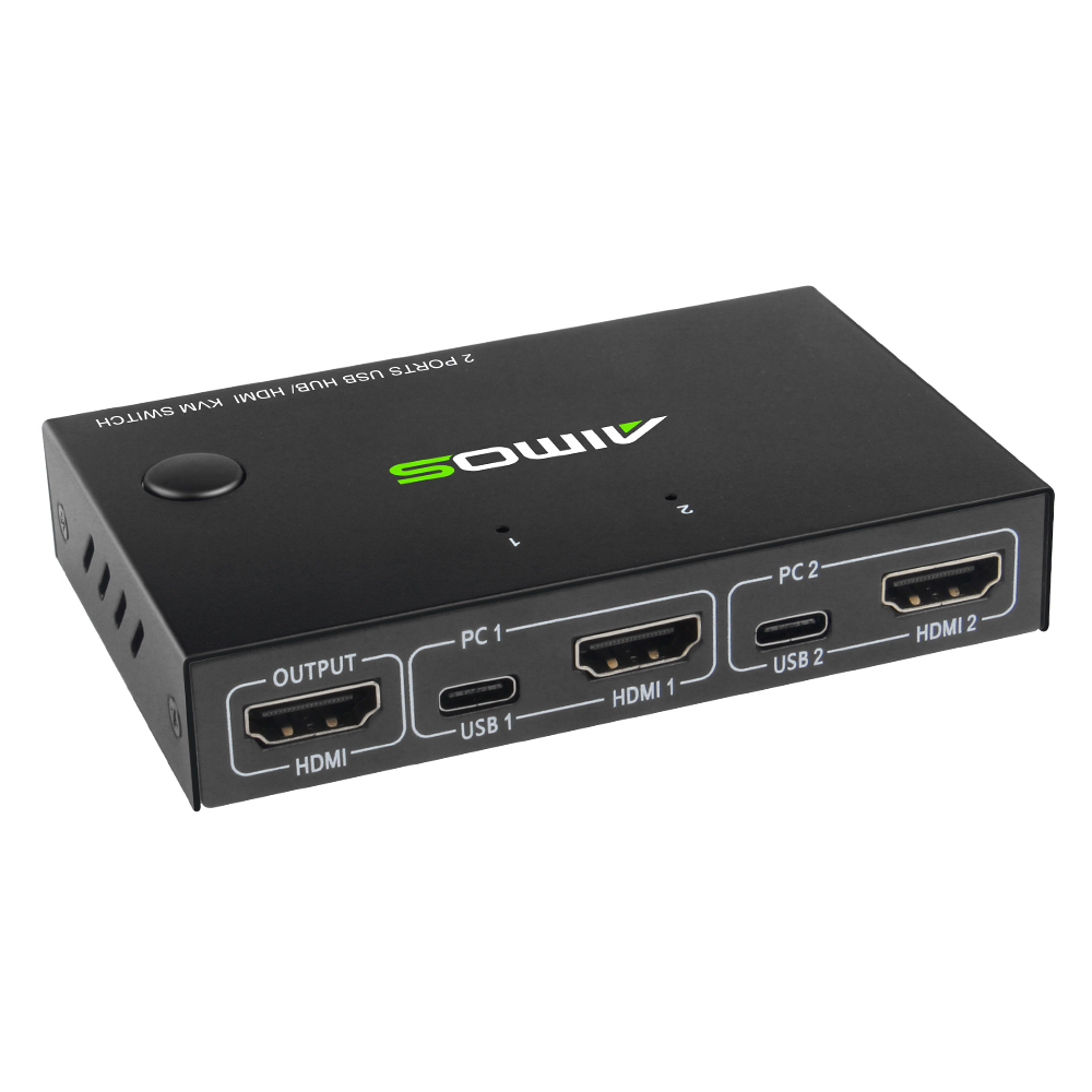 Bộ chuyển mạch bàn phím&chuột USB AIMOS AM-KVM201CC HDMI KVM 2 cổng Hỗ trợ 4K * 2K @ 30Hz