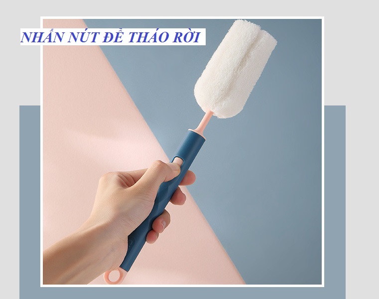 Cọ Rửa Ly Cốc Chén, Rửa Bình Nước, Cọ Rửa Bình Sữa Cho Bé, Cán Cầm Dài