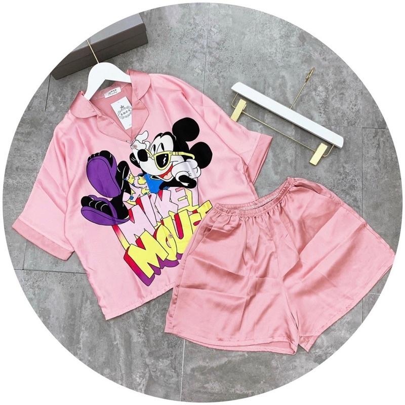 Bộ latin mặc nhà, bộ ngủ lụa latin mẫu mới nhất siêu cute, pyjama lụa