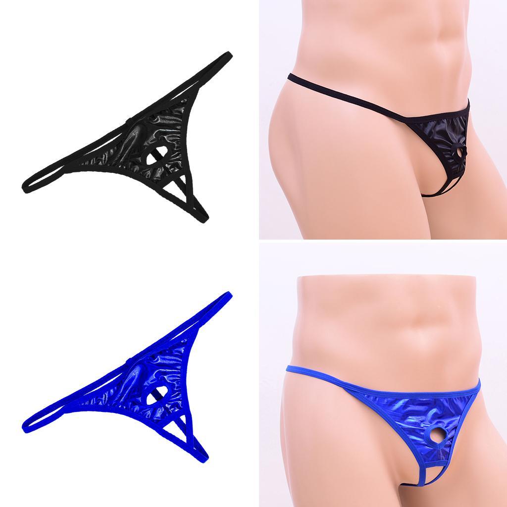 2x Mens Lingerie Low Rise G-string Thongs Underwear Briefs Underpant