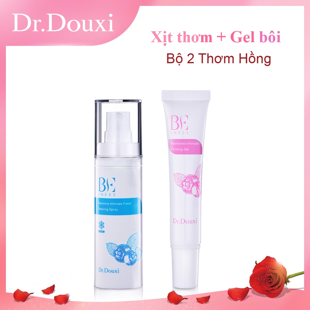 Bộ 2 Sản Phẩm Chăm Sóc Vùng Kín Phụ Nữ Dr.Douxi- Gel Dưỡng Hồng Và Se Khít Vùng Kín + Xịt Phụ Khoa Dr.Douxi