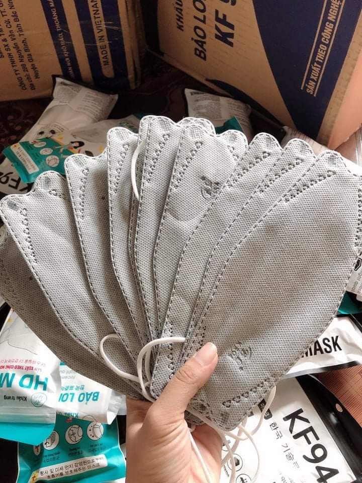 50 cái khẩu trang 4d Kf94 màu xám