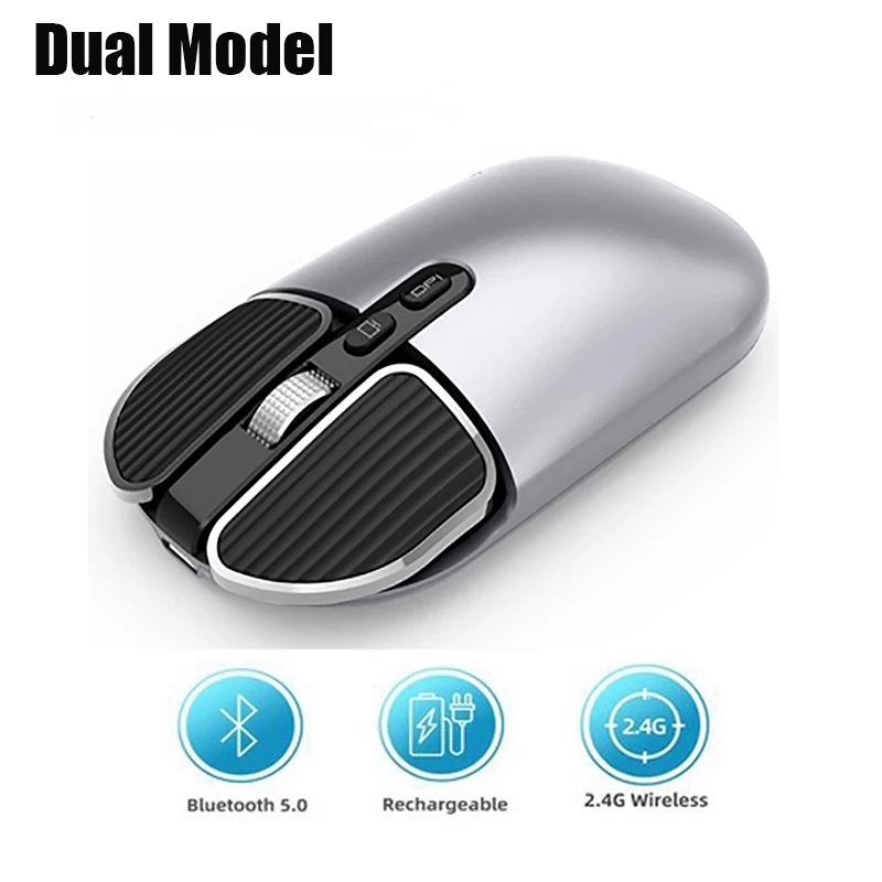 2.4G Dual Mô Hình Không Dây Bluetooth 5.0 Sạc Silent Chuột Chờ Dài Nhiều Nút Chuột Cho Máy Tính PC Máy Tính Bảng