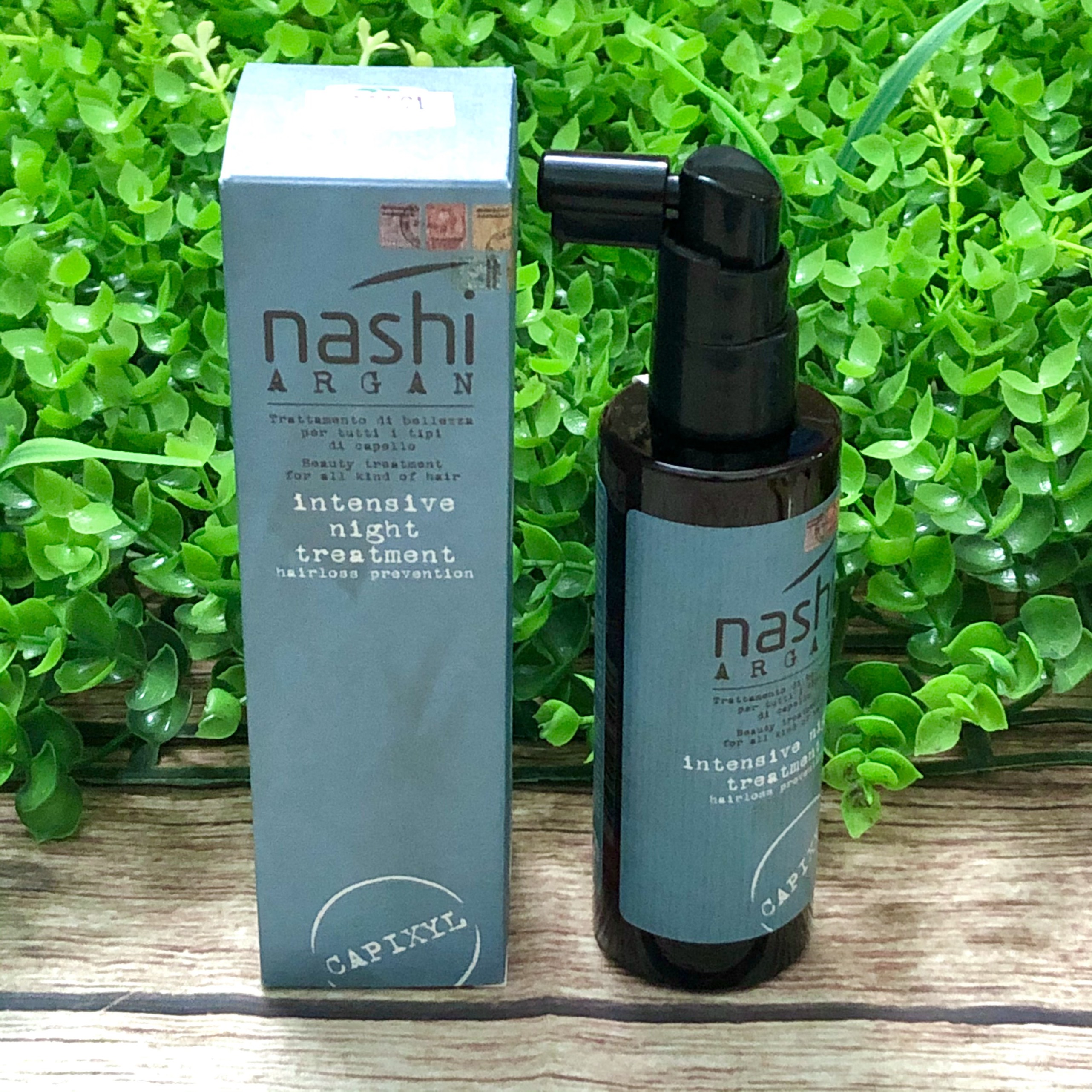 [+Tặng mũ trùm] Tinh chất ngăn rụng và kích thích mọc tóc Nashi Argan Intensive Night Treatment Italy 100ml