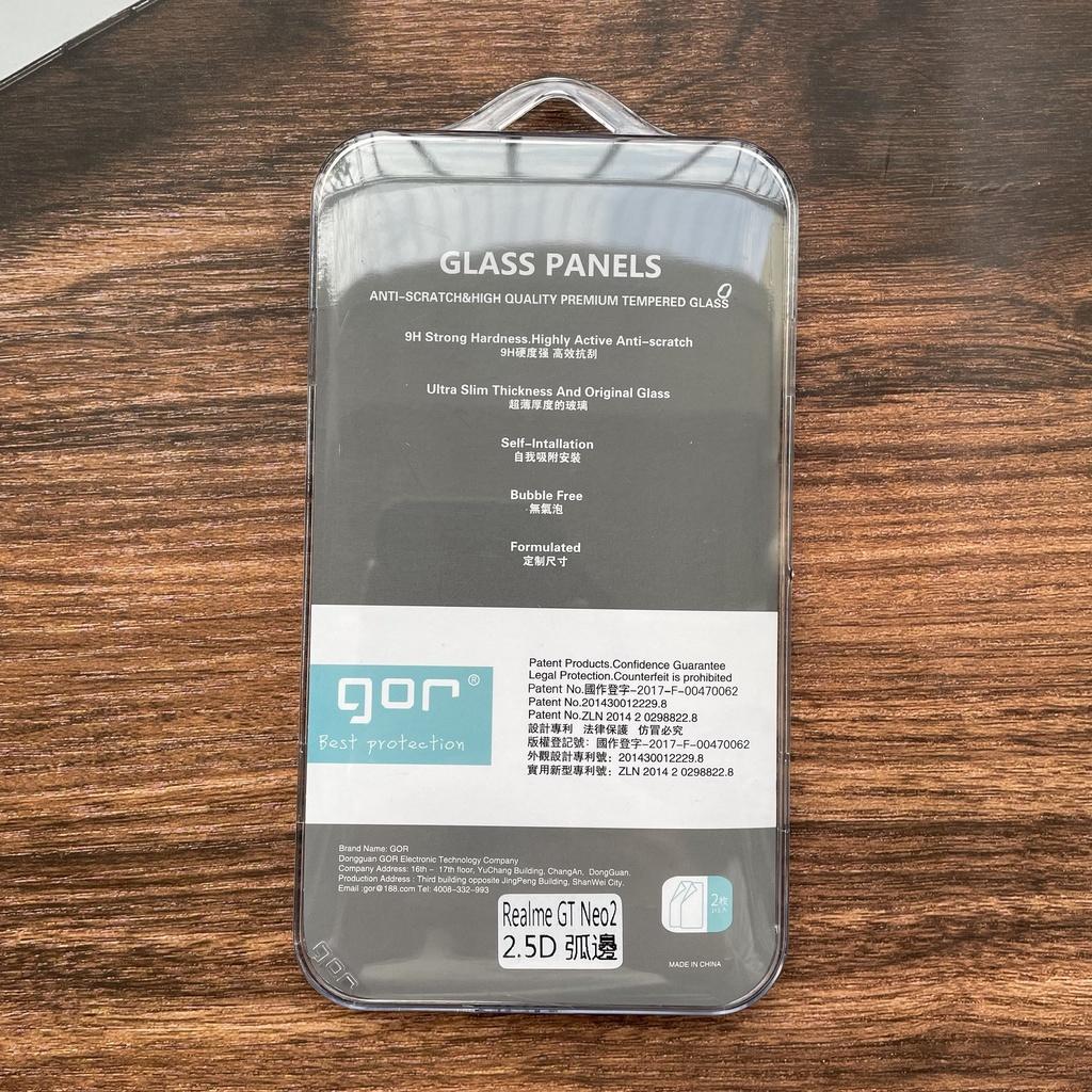 Bộ 2 miếng kính cường lực Gor cho Oppo Realme GT Neo 2 - Full Box- Hàng nhập khẩu