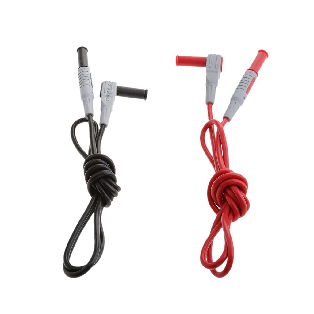 P1032 Silicone Wire Multimeter Test Cable Injection Molded 4mm Banana Plug Test Line Straight to Curved Test Cable