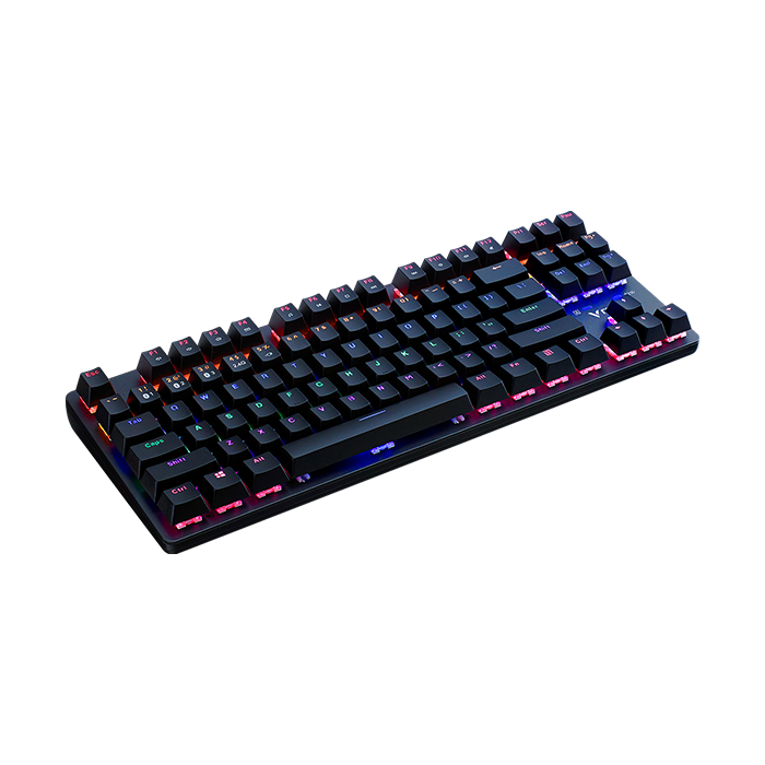 Bàn phím Gaming Wireless Rapoo V500PRO-87 MULTI MODE TKL RGB Blue Switch - Hàng Chính Hãng