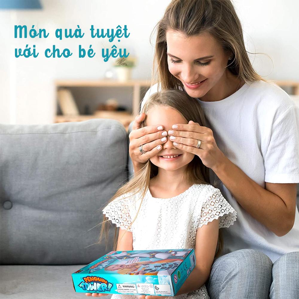007-116 - Đồ chơi xếp hình Tháp Chim Cánh Cụt-Trò chơi đội nhóm thú vị