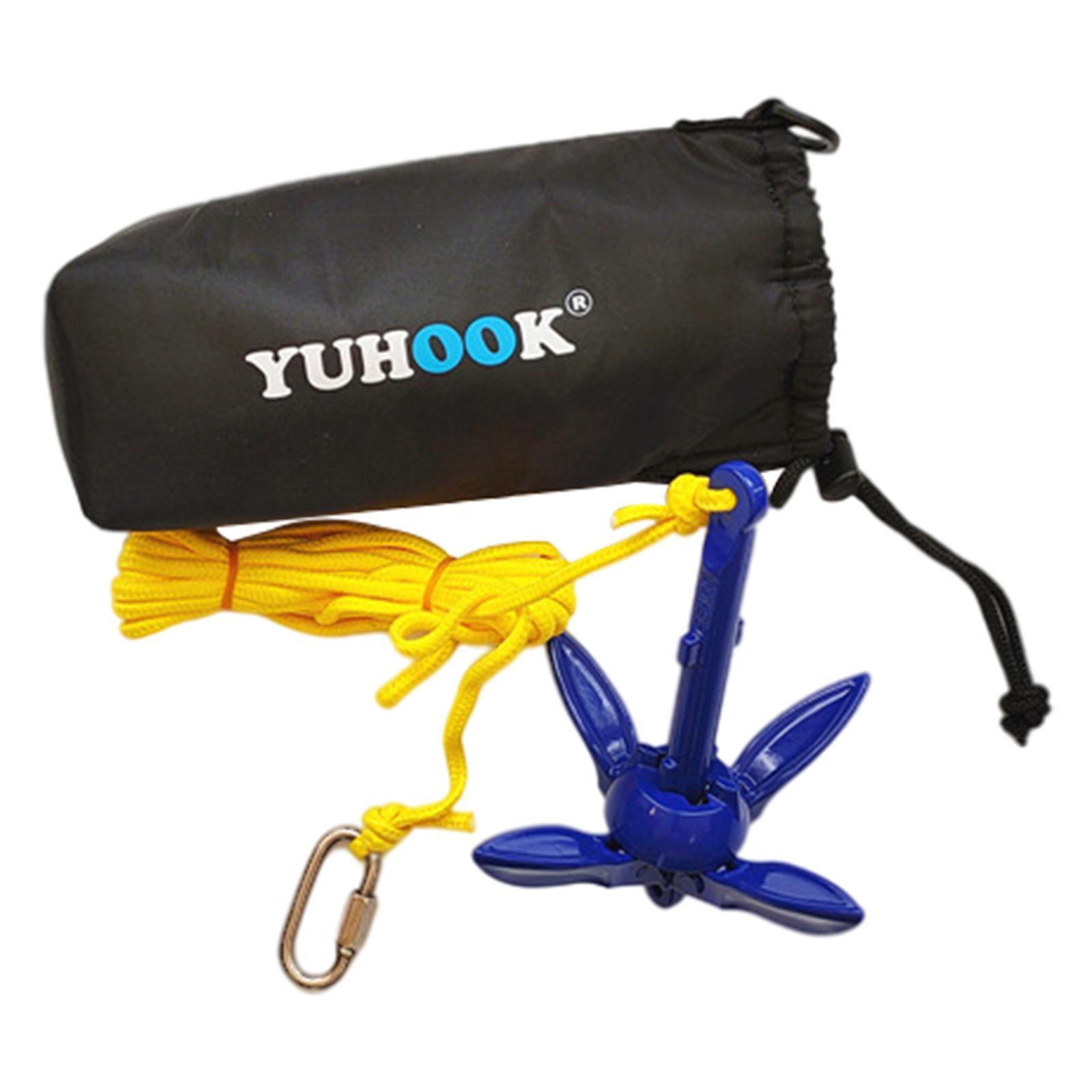Kayak Anchor Kit with 16 ft Rope Folding for Boat Sailboat Accessories