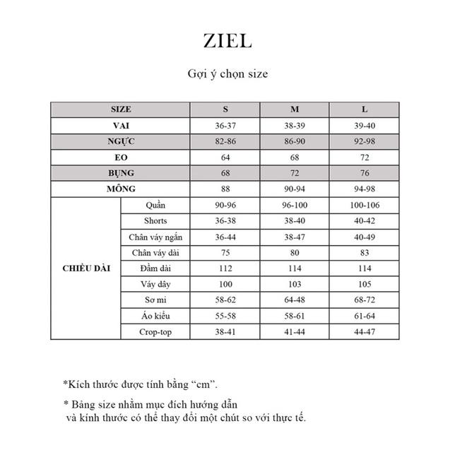 ZIEL Áo croptop chun eo