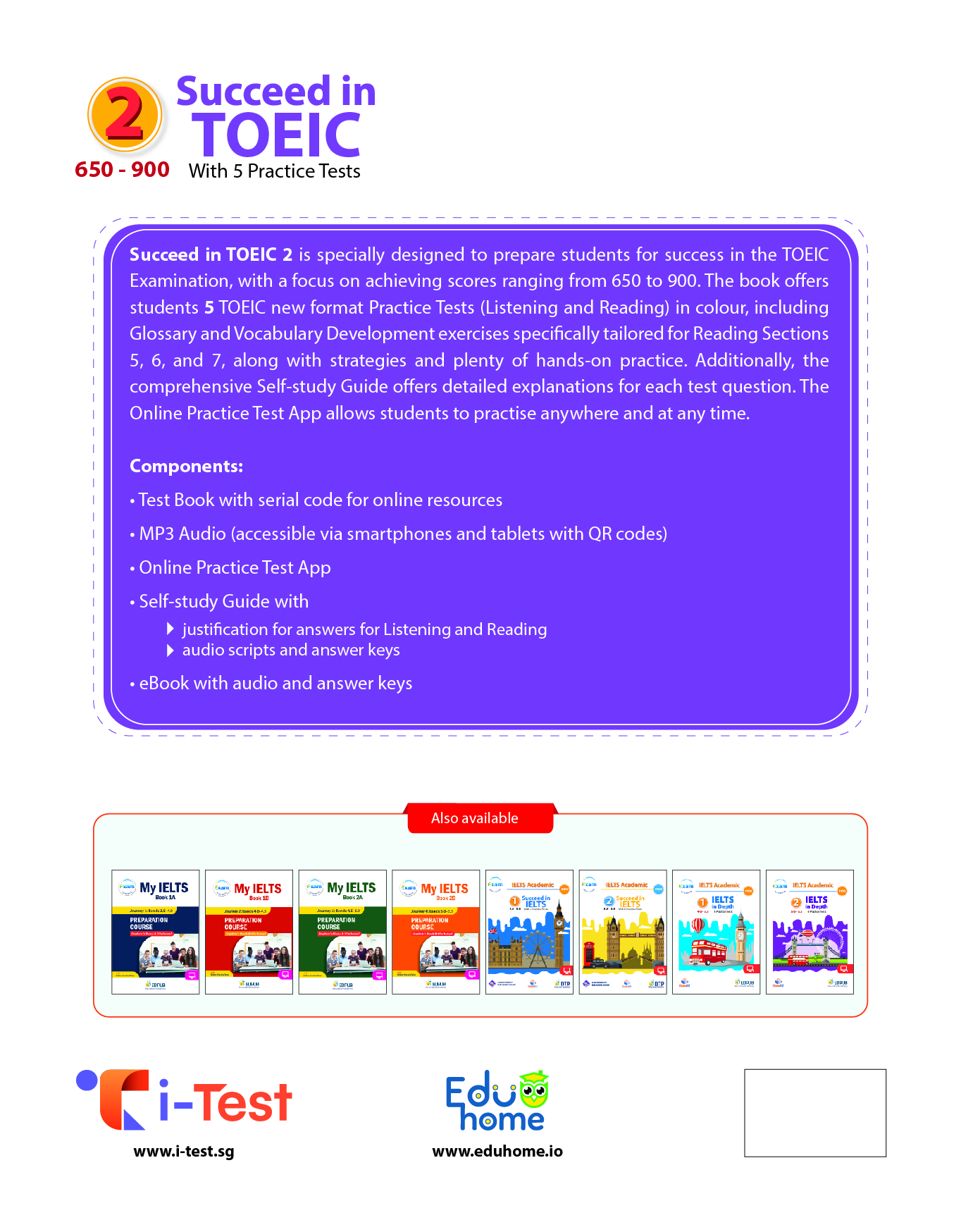 Succeed in TOEIC 2 (650-900) with 5 Practice Tests - New Revised format 2018