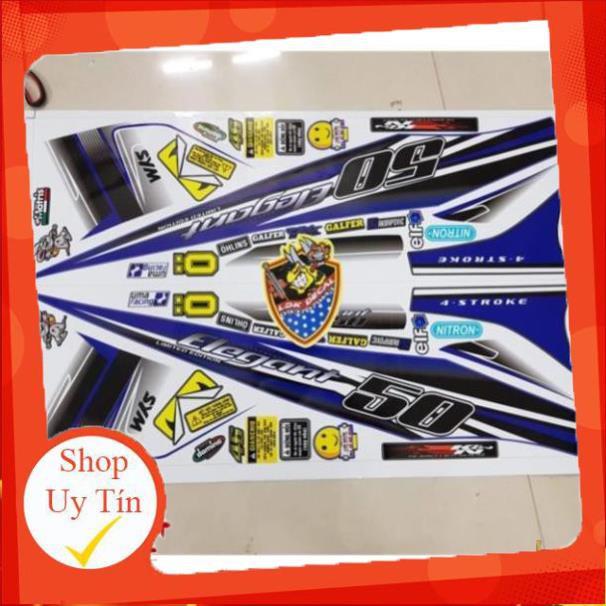 Tem rời elegant mẫu zin trắng xanh 2