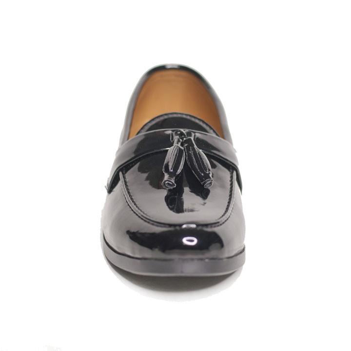 Giày Lười Nam Chuông Da Bóng Sang Trọng Đế Khâu Cao Cấp - M512(GB)- Kèm Vòng Gỗ BÁch Xanh