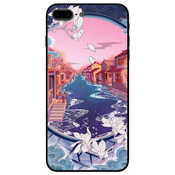 Ốp lưng in cho Iphone 7 Plus/ 8 Plus Mẫu Khung Cảnh