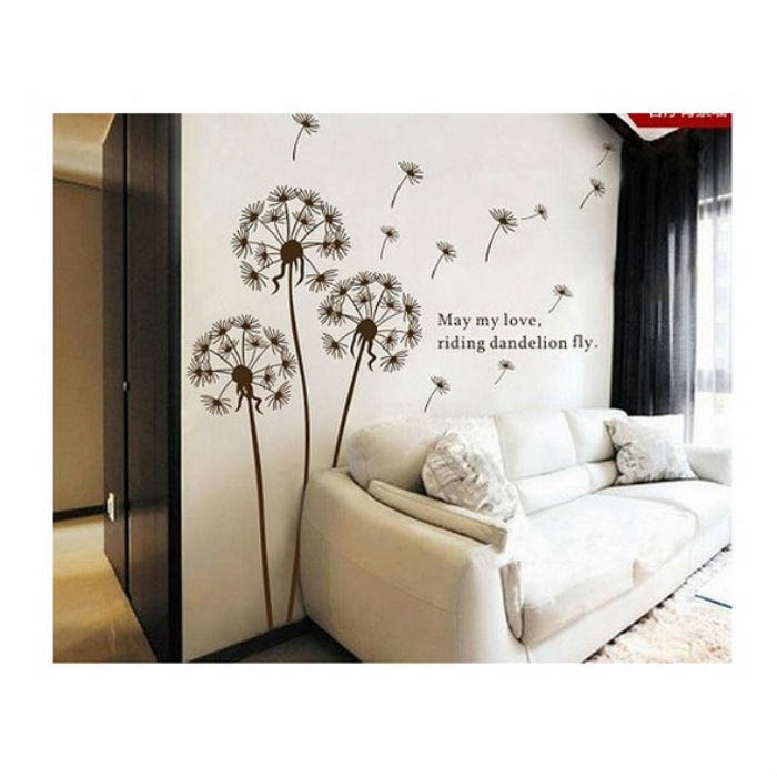 Decal Dán Tường Bồ Công Anh Nâu PK223