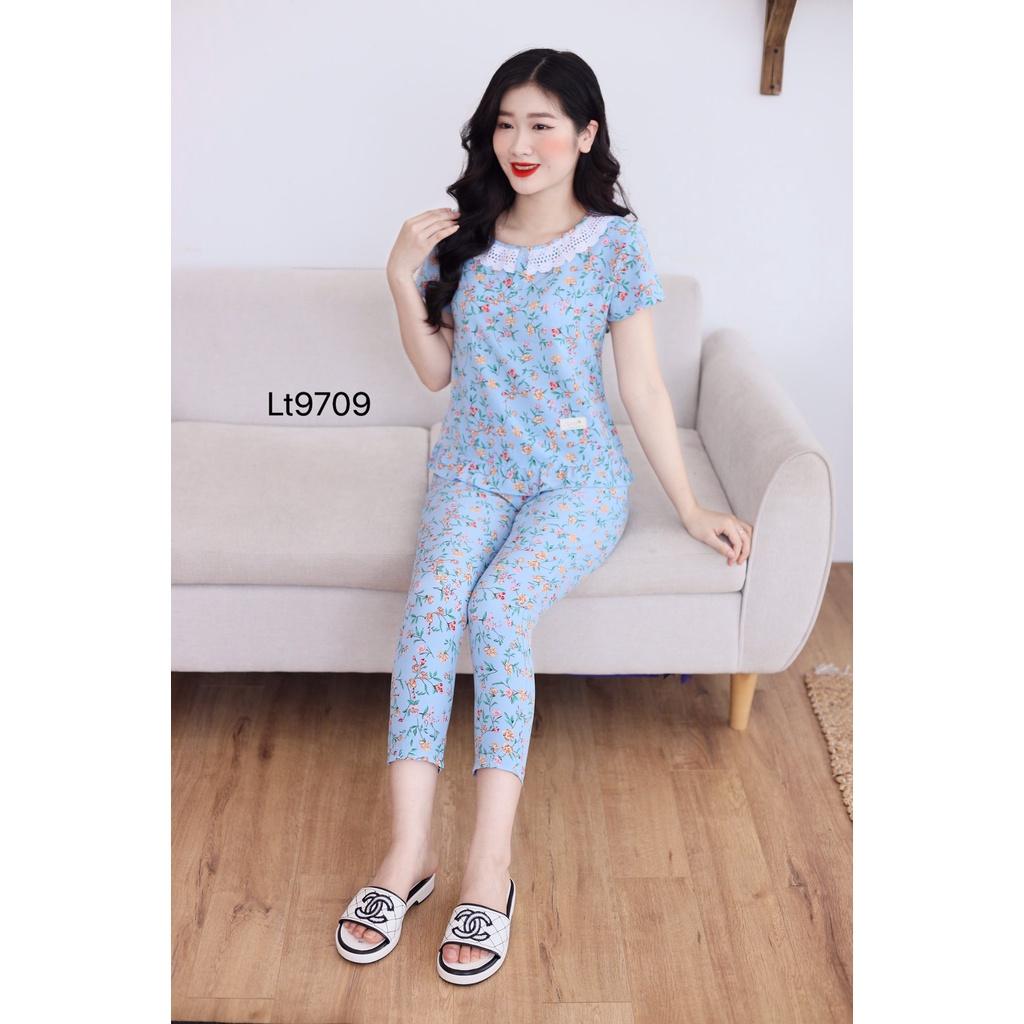 Bộ quần áo ngủ nữ dài mặc nhà đẹp chất lụa mềm mịn