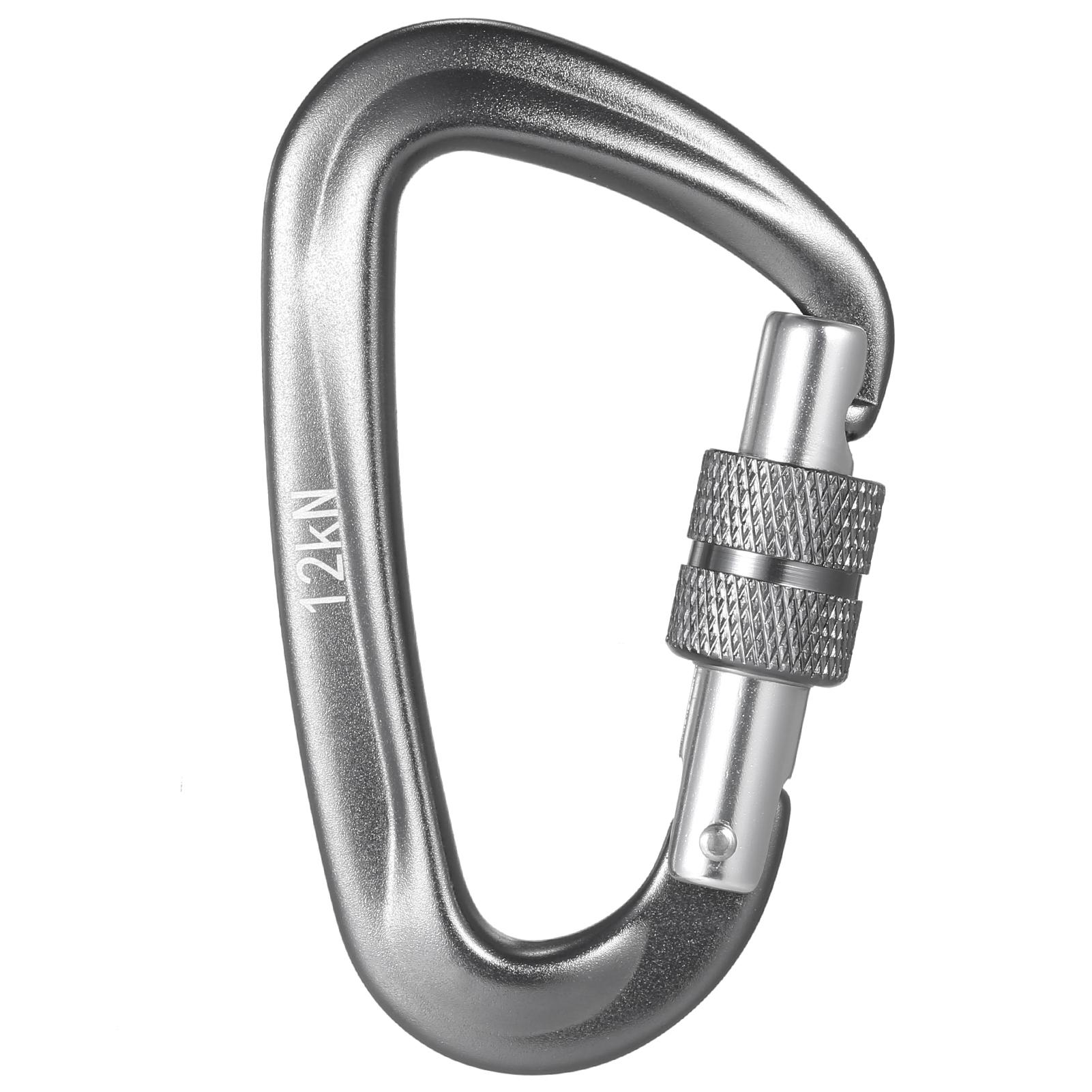 Set 2 Móc Treo Nhanh Đi Phượt - Leo Núi Carabiner Chữ D Hợp Kim Nhôm Cao Cấp