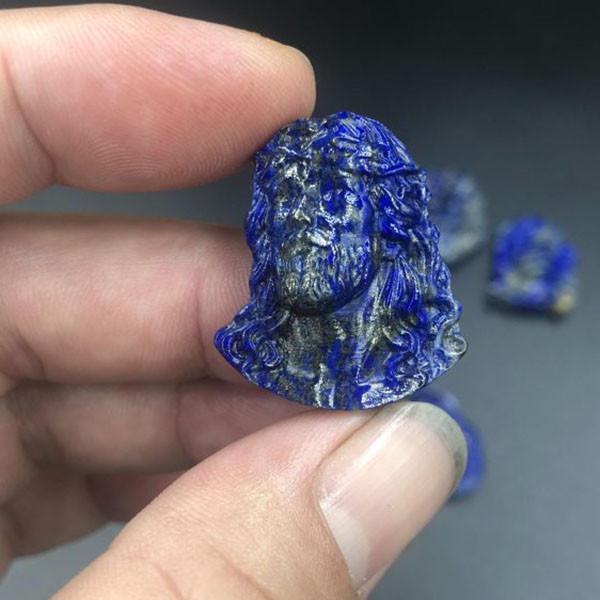 Mật dây chuyển Chúa Giesu mão gai đá Lapis Lazuli CP365