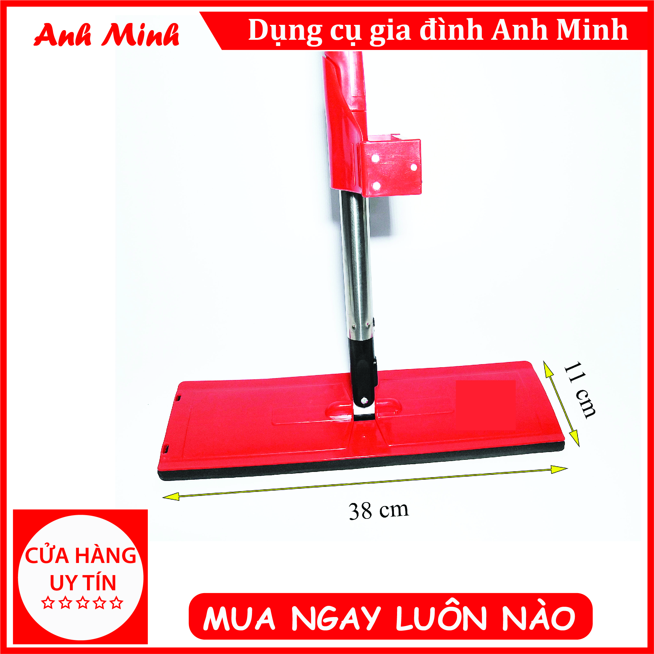 CÂY LAU NHÀ TỰ VẮT XOAY 360 ĐỘ THÔNG MINH (cây lau chữ nhật)