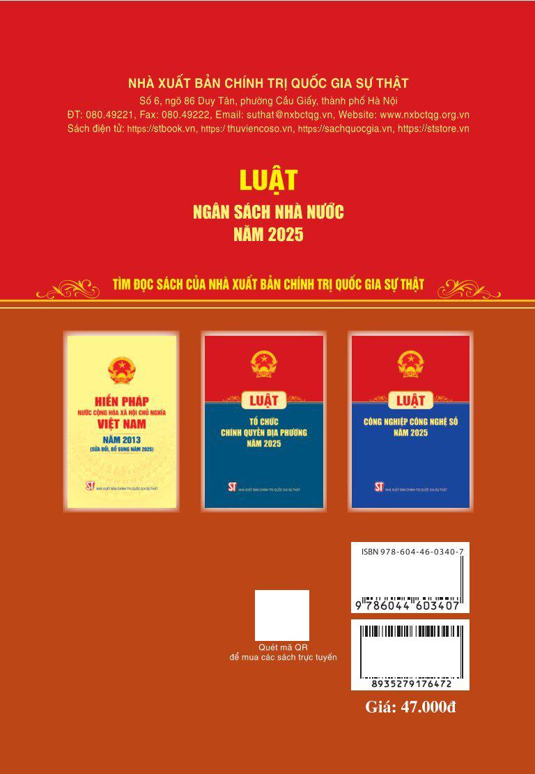 Sách - Luật Ngân Sách Nhà Nước Năm 2025
