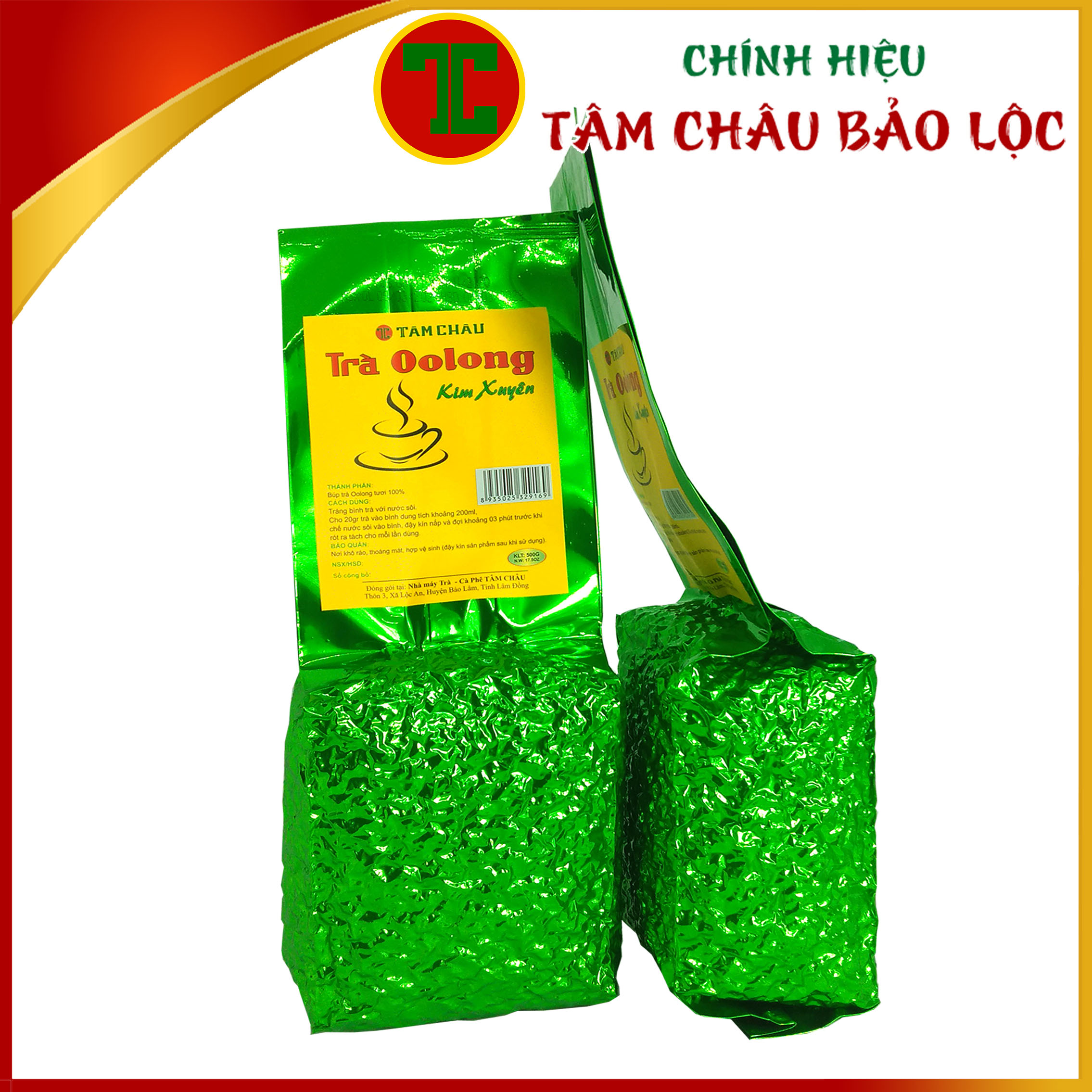 [TÂM CHÂU] Trà Oolong Kim Xuyên Bao Nhôm 500Gr