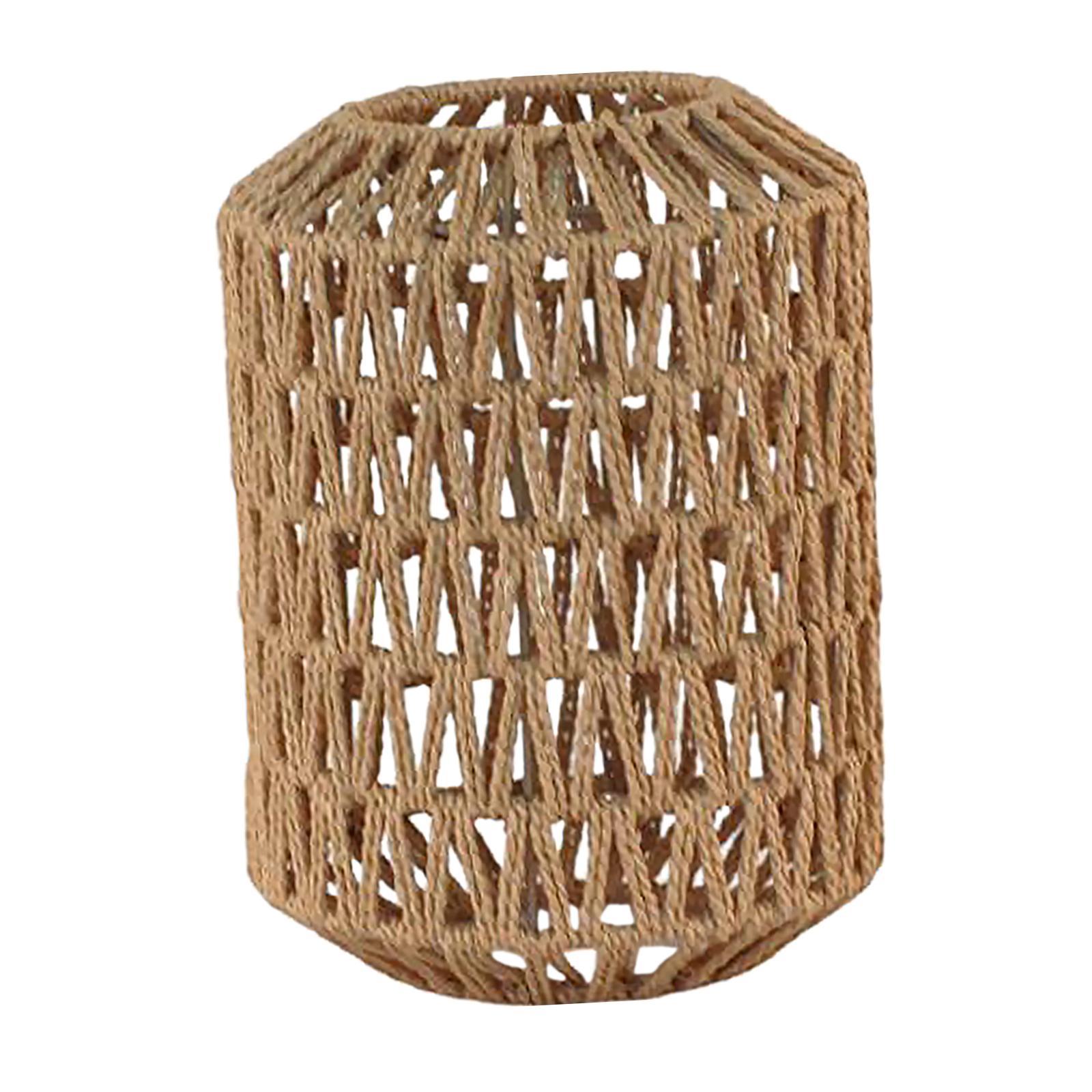 Woven Lamp Shade Woven Pendant Lampshade for Restaurant Teahouse Dining Room