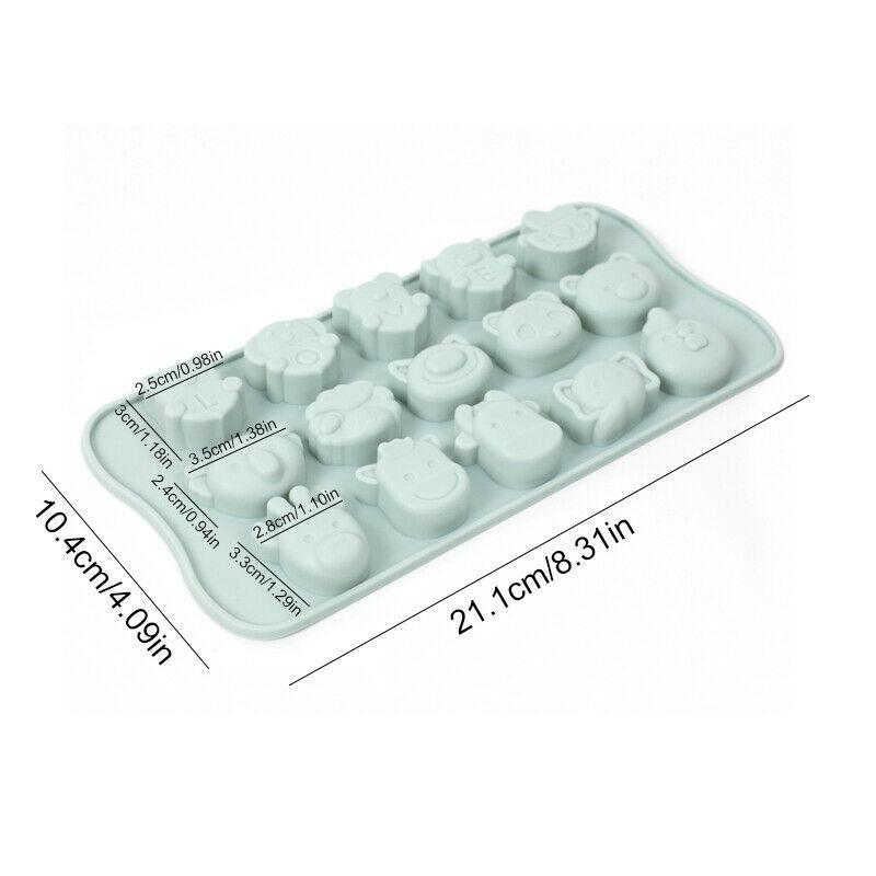 Khuôn Làm Đá Bằng Silicon Hình Thú Dễ Thương