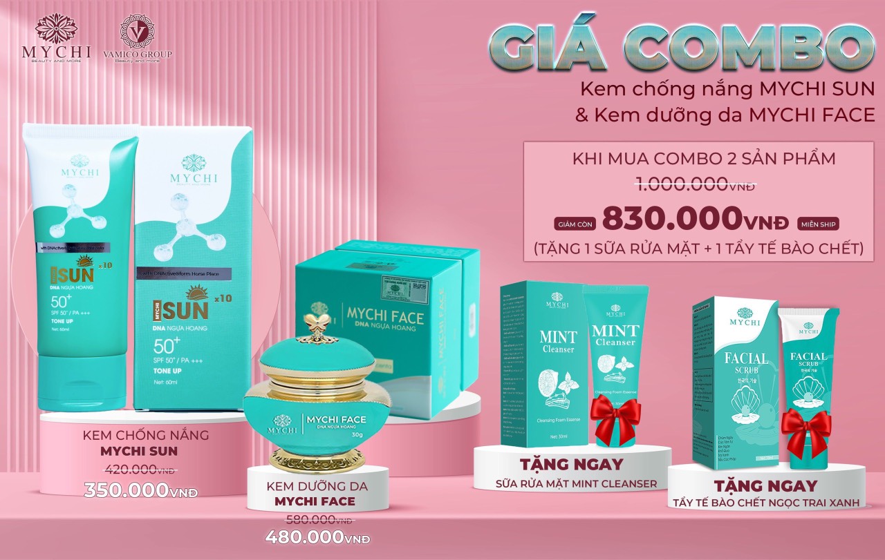 Khi mua kem mychi face + kem chống nắng Mychi sun