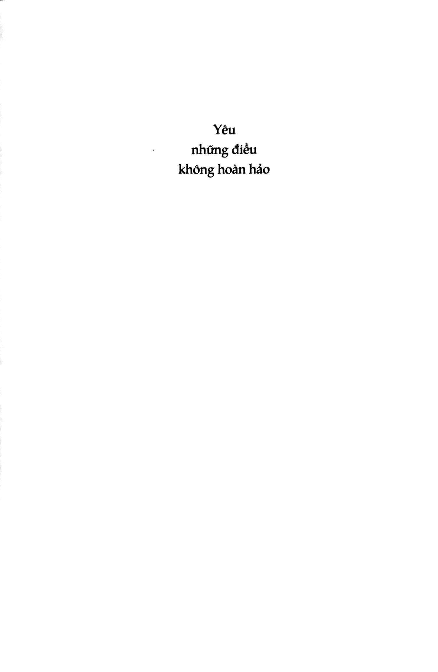 Yêu Những Điều Không Hoàn Hảo