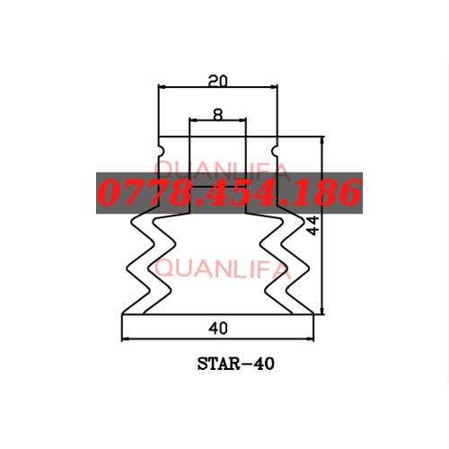 Giác hút chân không START màu đỏ bộ 10 cái núm