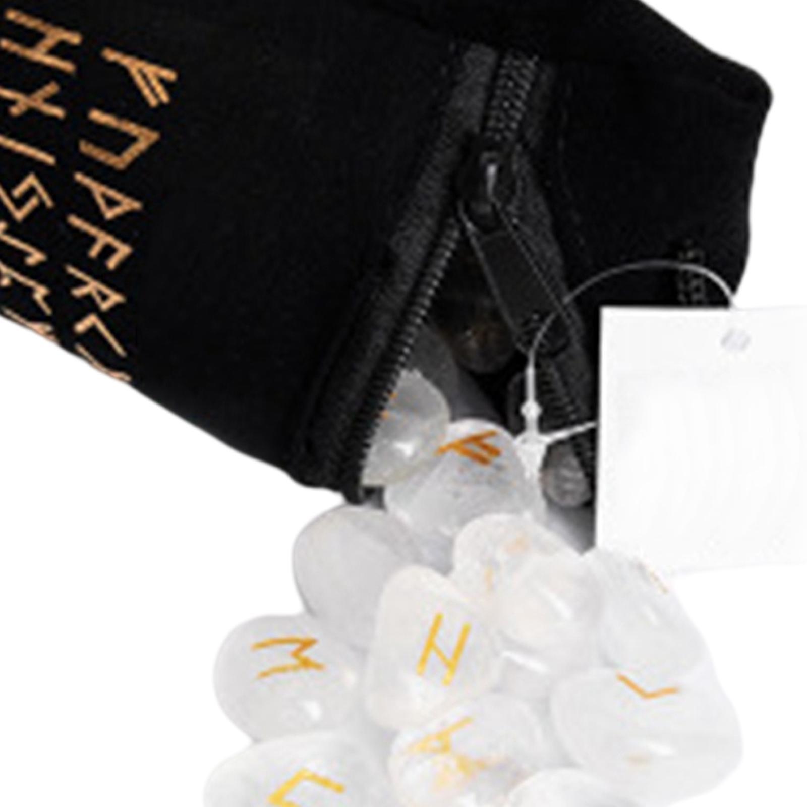 Rune Stone Kit Engraved Pagan Magick Tools Home Gift Meditation Supplies Collection