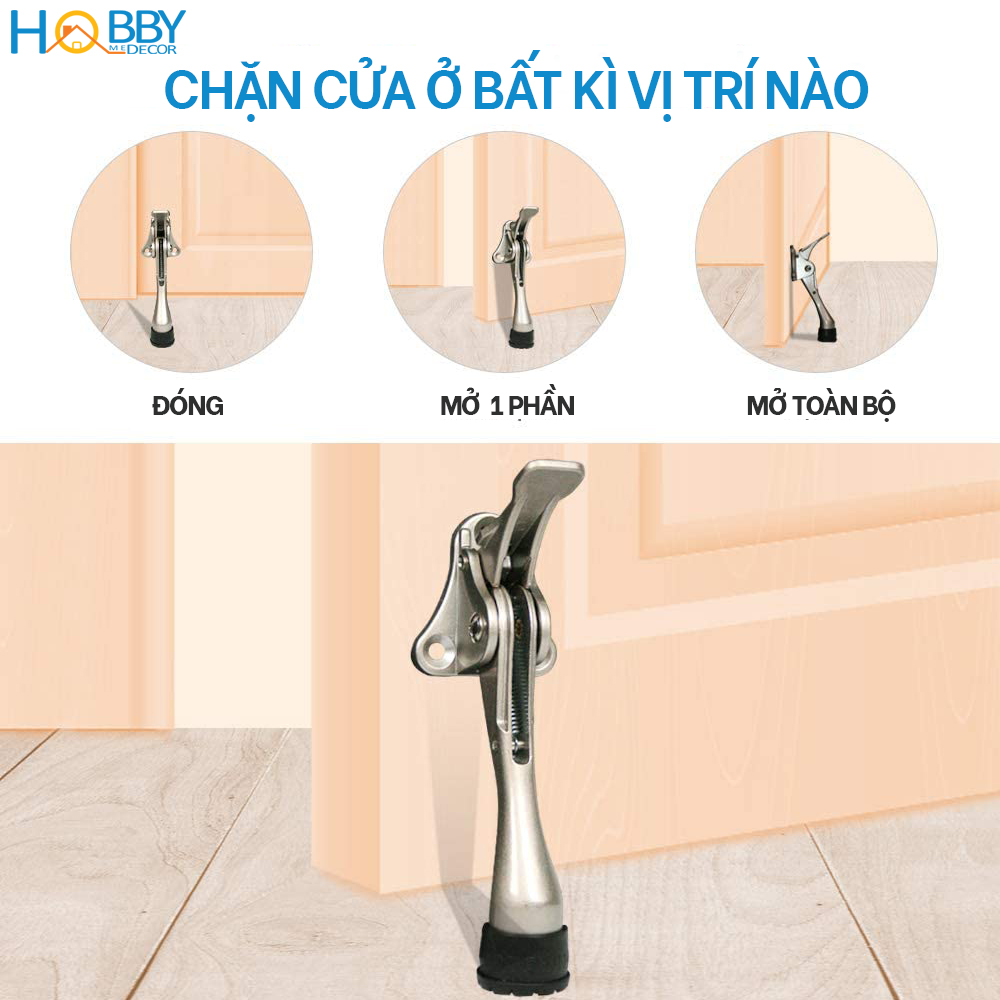 Chặn cửa chân móng ngựa có lẫy gạt HOBBY Home Decor CMG1 chống va đập cửa ở bất kì vị trí nào tiện dụng