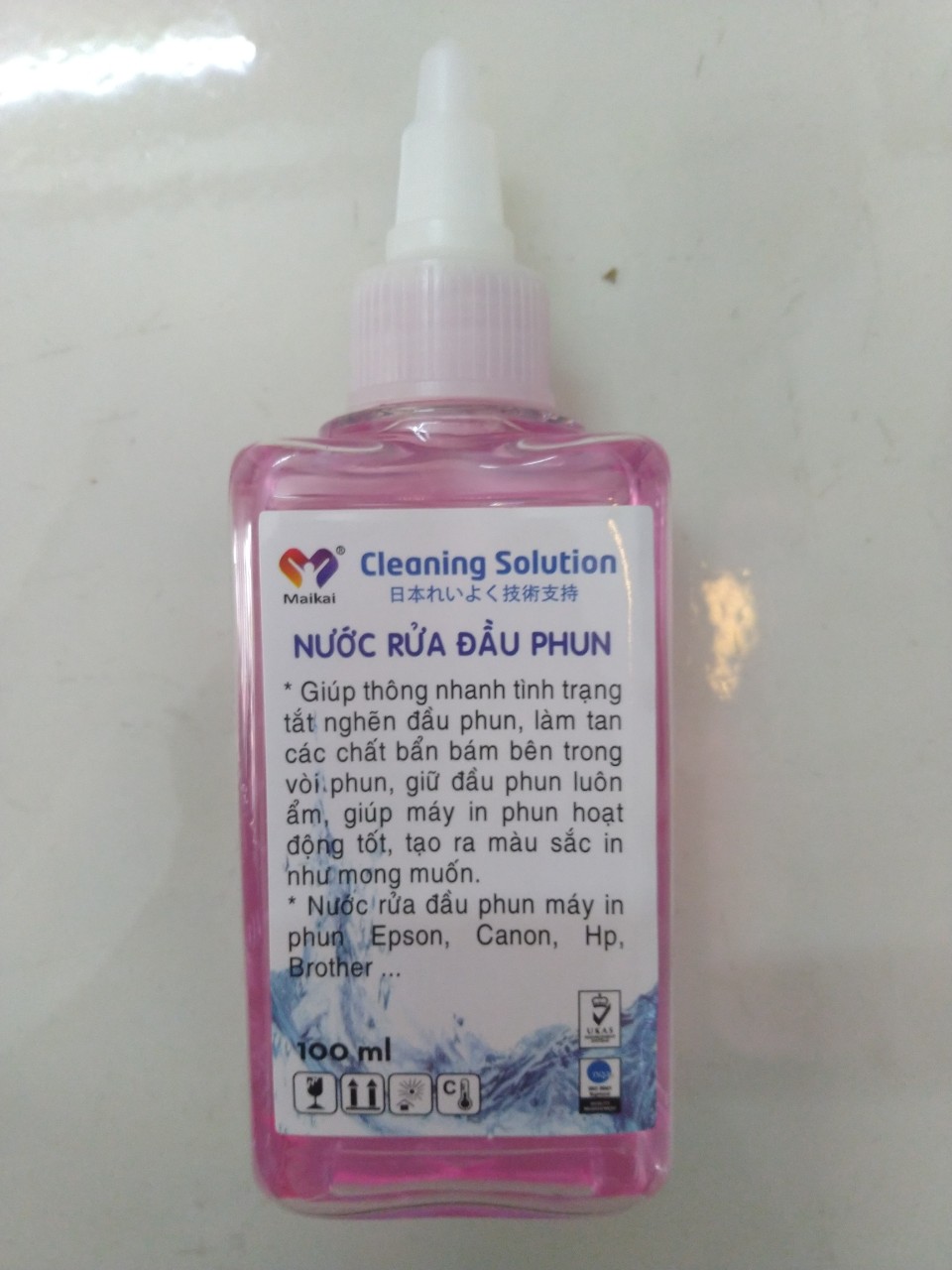 Dung dịch rửa đầu phun bị nghẹt mực 100ml