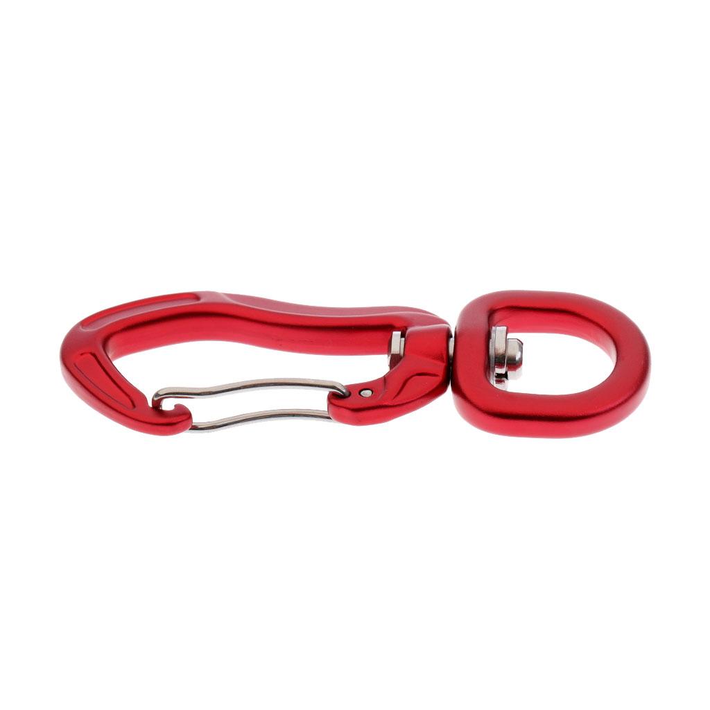 400KG Multi-purpose Aluminum Swivel Eye Spring Snap Hook Quick Hook Carabiner Red
