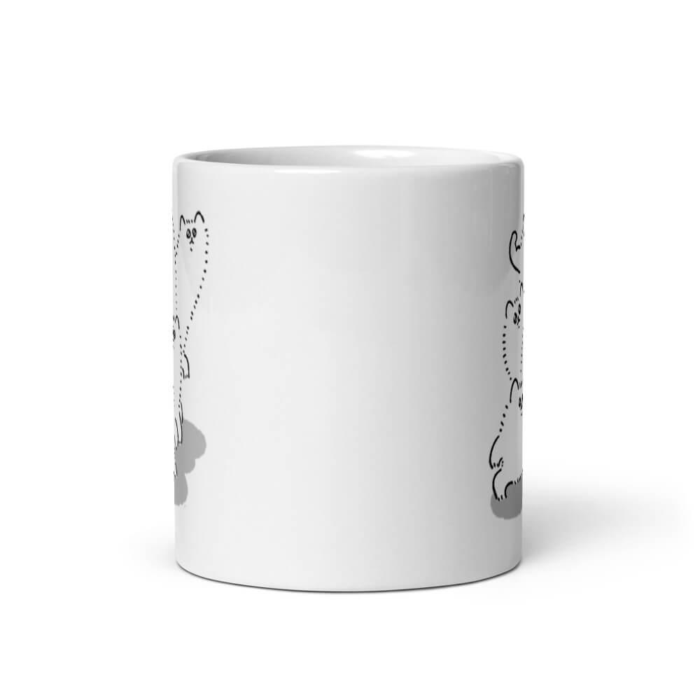 Cốc sứ hình vẽ chó Kedama dễ thương 2