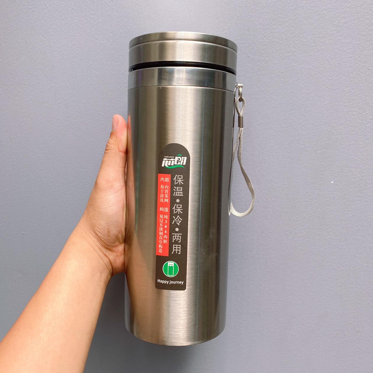 Bình Giữ Nhiệt Inox 304 1200Ml Giữ Nhiệt Trên 12H - KèM LọC Trà-   - Free Ship Toàn Quốc
