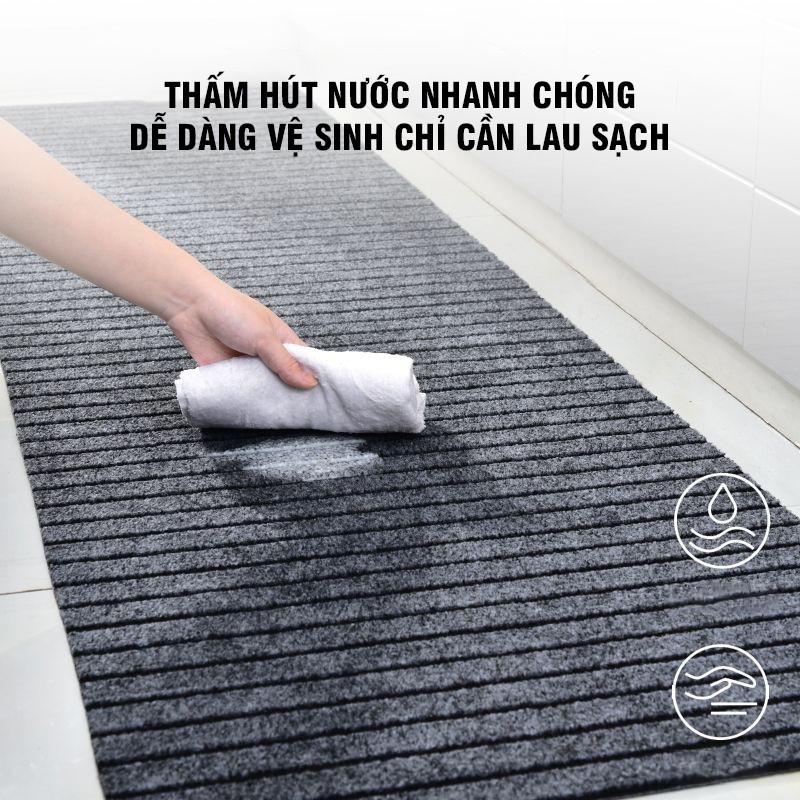 Bộ 2 Thảm Trải Sàn Nhà Bếp Chất Liệu Lông Nhung Sang Trọng Cao Cấp