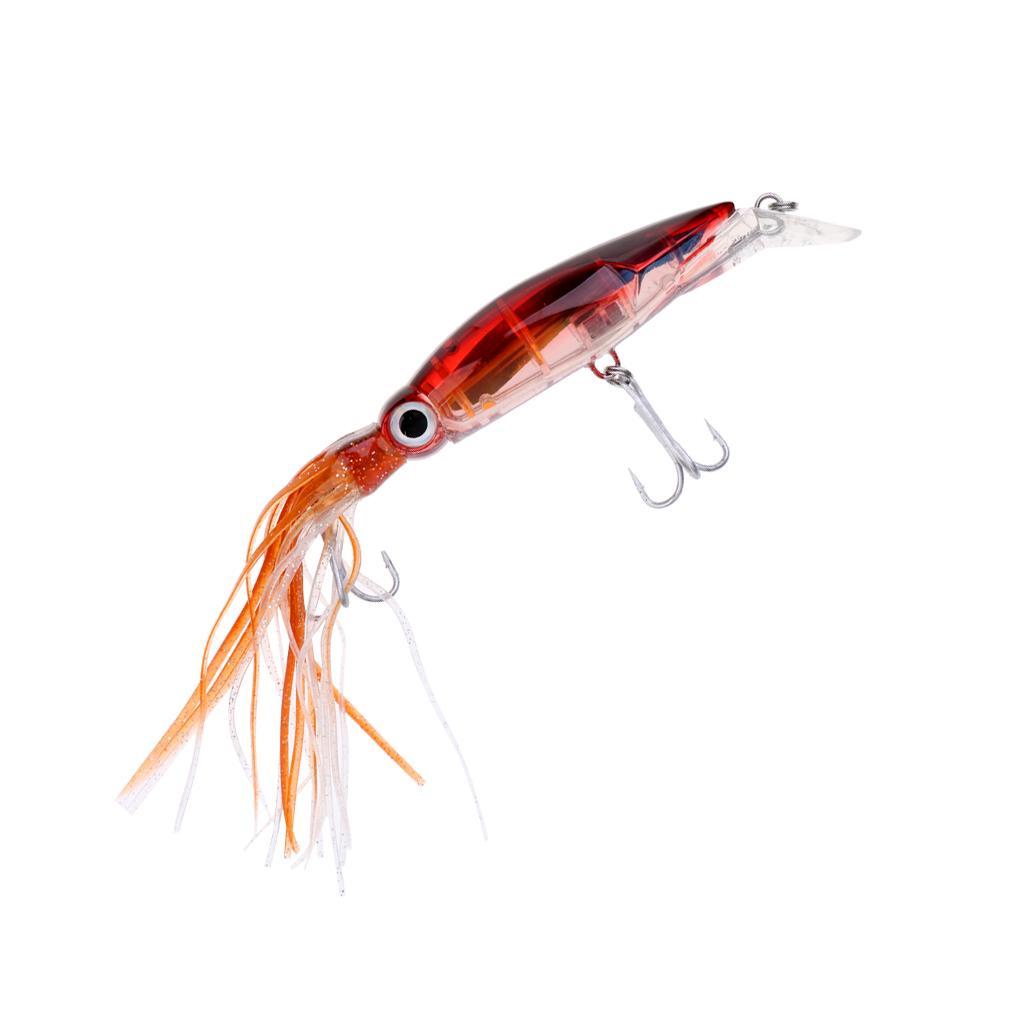 3-4pack Squid Jig Fishing Tackle Bait Hook Tuna Marlin Trolling Lure Brown