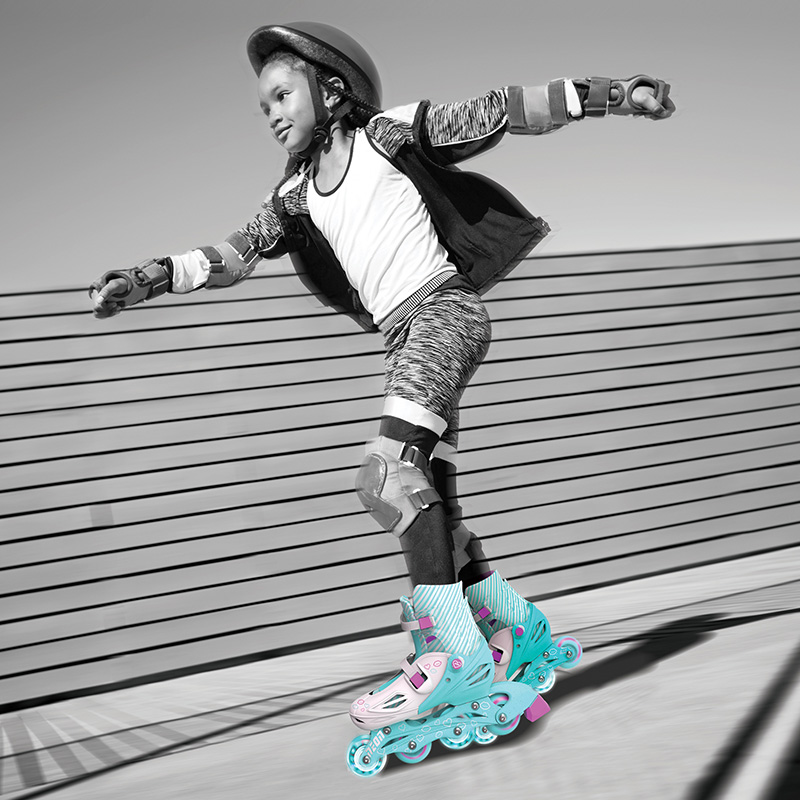 Giày Patin Yvolution Neon Inline Xanh Ngọc NT07T4-Size 4-7 Tuổi NT07T4