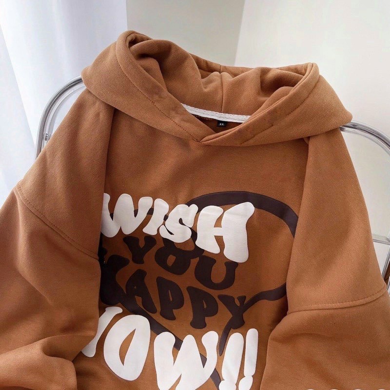 Áo Hoodie WISH YOU Có Nón Mũ 2 Lớp - FREESHIP ĐẸP -Khoác Nỉ Ngoại Unisex Kiểu Hàn Quốc Đẹp Chống Nắng Nam Nữ