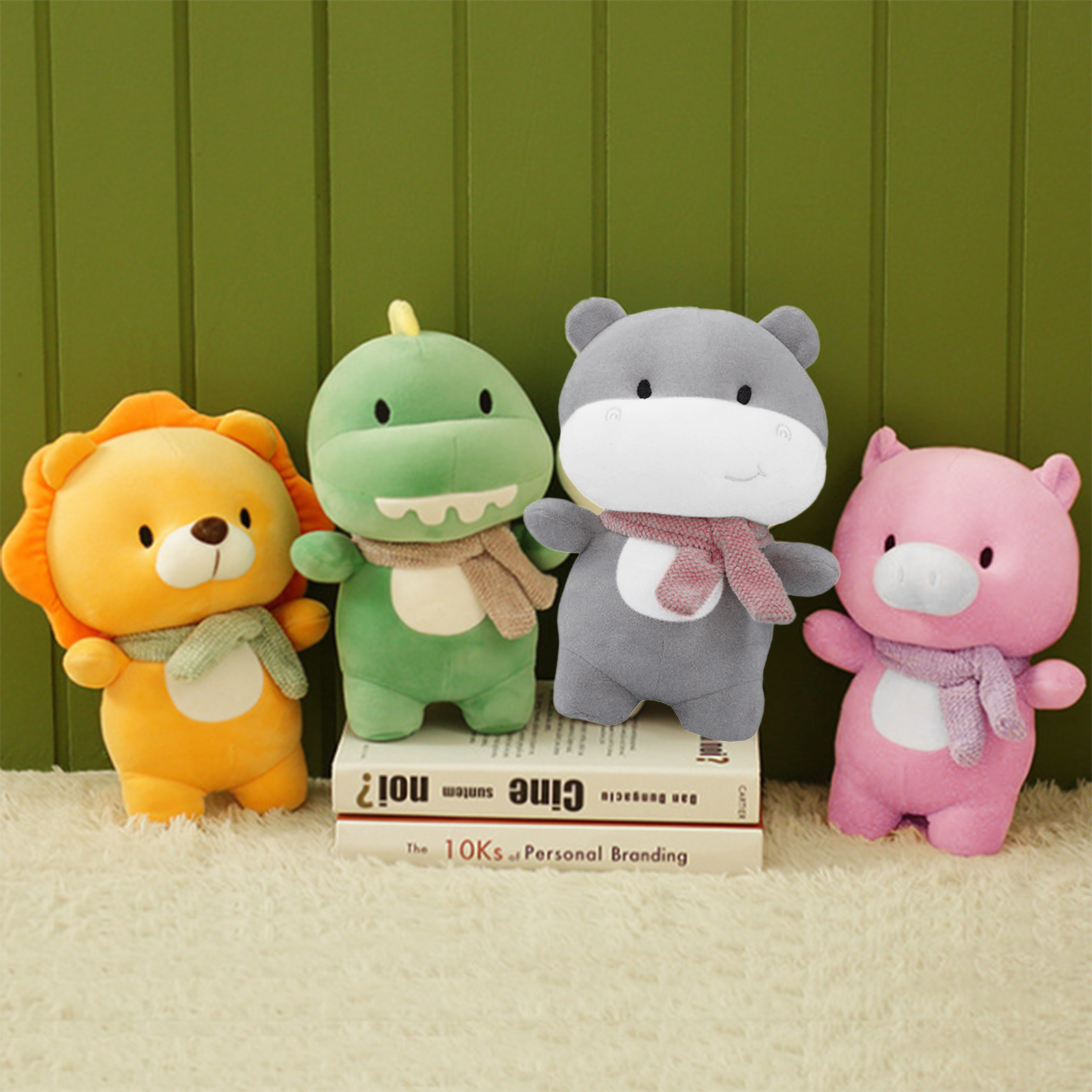 23Cm Đáng Yêu Trang Trí Phòng Thú Nhồi Bông Hình Sư Tử Hà Mã Lợn Khủng Long Gối Kawaii Búp Bê Sang Trọng Đồ Chơi Cho Trẻ Sinh Nhật tặng Quà Giáng