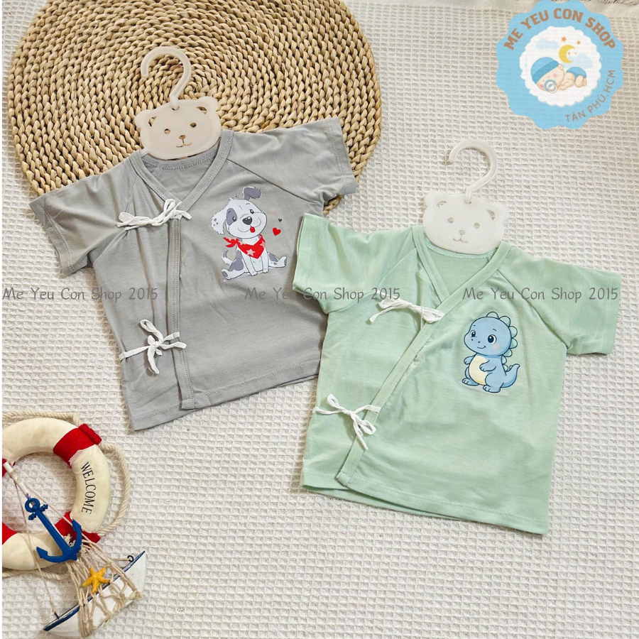 [Dưới 5kg] Áo Sơ Sinh Cột Dây Chất THUN LẠNH MODAL Cao Cấp Mềm, Mát Cho Bé - BUNNY BABY