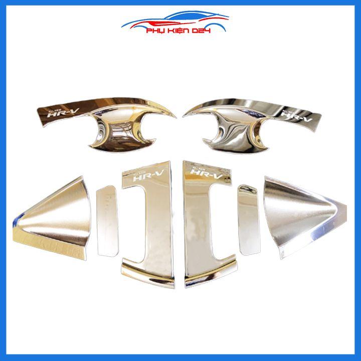 Ốp tay hõm mạ crom HRV 2018-2019-2020-2021 sáng bóng chống trầy bảo vệ cửa xe ô tô